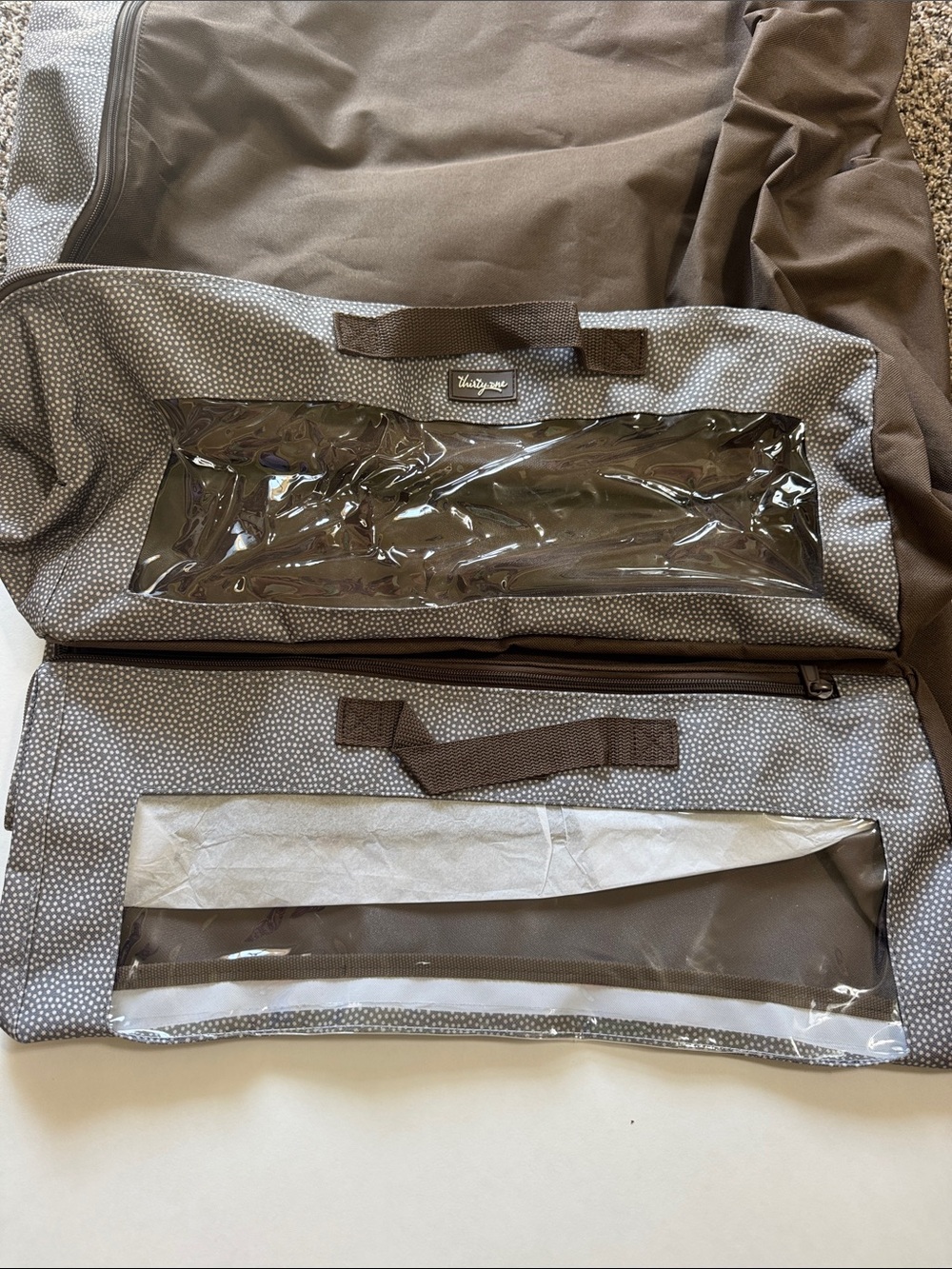Thirty-One Set of 2 Under Bed Storage Brown/Gray - Picture 2 of 2